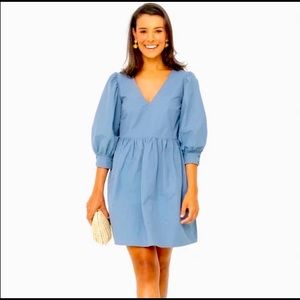 Pomander Place Slate Blue Dress